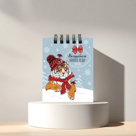 Donghu Paper Products 7*9 Russian New Year Tiger Coil Notebook Winter Snow Scene Creative Notebook Tiger Snow Scene Coil Notebook Student Diary Notebook Donghu Paper Products 7*9 Russian New Year Tiger Coil Notebook Winter Snow Scene Creative Notebook Tiger Snow Scene Coil Notebook Student Diary Notebook